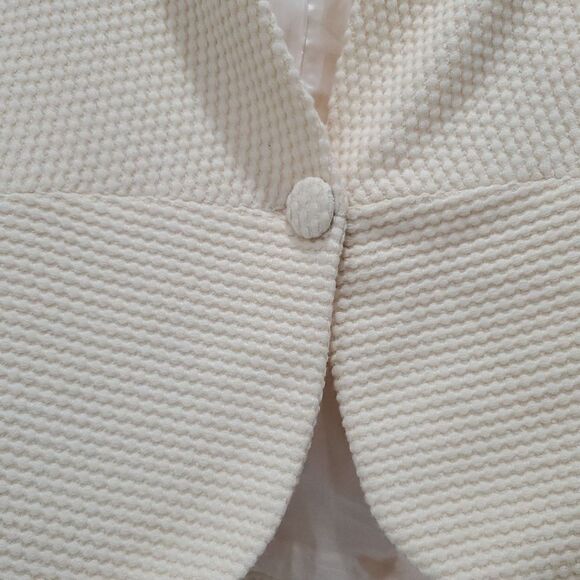 French Connection Women's Cream Wool Blend Button Up Vintagw Style Jacket, Size8 - Picture 4 of 7